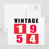  verjaardag 1954 briefkaart (Voorkant / Achterkant)