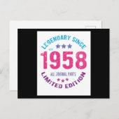  verjaardag 1958 briefkaart (Voorkant / Achterkant)