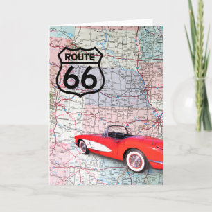 Verjaardag 1960 Corevette op kaart