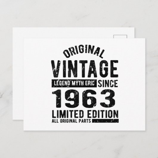  verjaardag 1963 briefkaart (Voorkant / Achterkant)