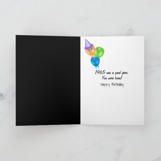 Verjaardag 1965 Leuke Trivia Feiten Kaart (Binnen)
