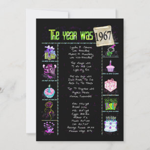 Verjaardag 1967 Uitnodiging