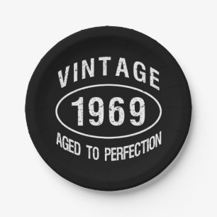 verjaardag 1969 papieren bordje