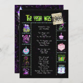 Verjaardag 1969 Uitnodiging (Voorkant / Achterkant)
