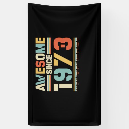 verjaardag 1973 spandoek (Verticaal)