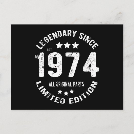  verjaardag 1974 briefkaart (Voorkant)