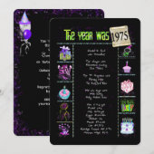 Verjaardag 1975 Feestuitnodiging Kaart (Voorkant / Achterkant)