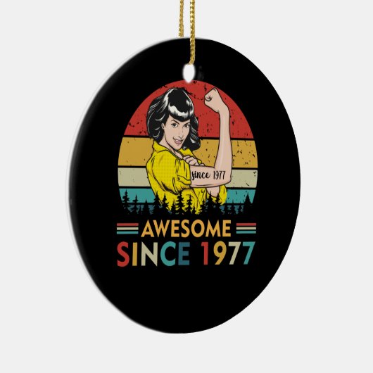 verjaardag 1977 keramisch ornament (Rechts)