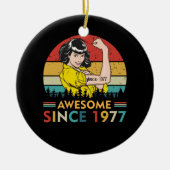 verjaardag 1977 keramisch ornament (Voorkant)