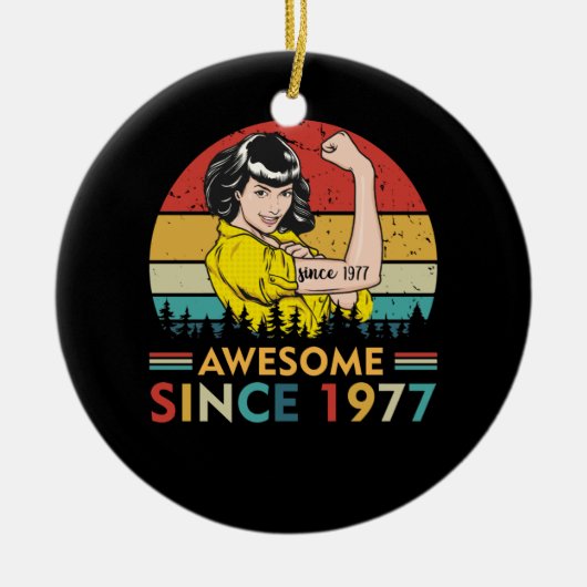  verjaardag 1977 keramisch ornament (Voorkant)