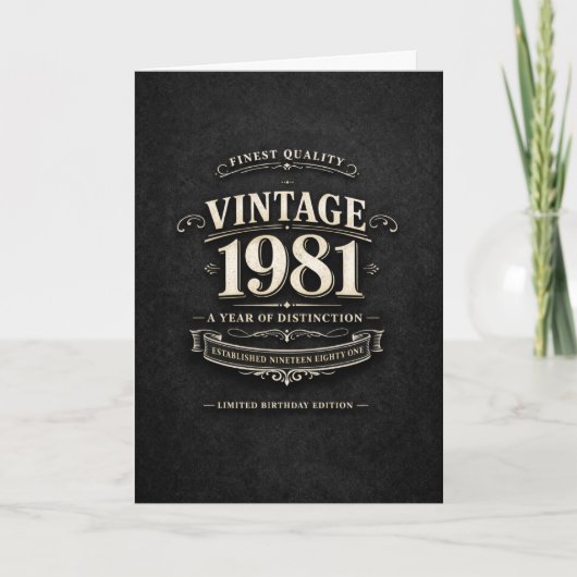 Verjaardag 1981 Vintage Kaart (Voorkant)
