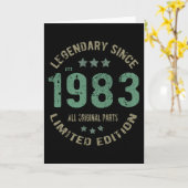 verjaardag 1983 kaart (Gele Bloem)