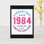 verjaardag 1984 kaart (Gele Bloem)