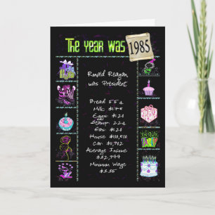 Verjaardag 1985 Leuke Trivia Feiten Kaart