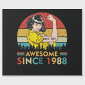  verjaardag 1988 cadeaupapier (Vlak)