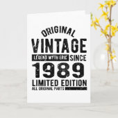 verjaardag 1989 kaart (Gele Bloem)