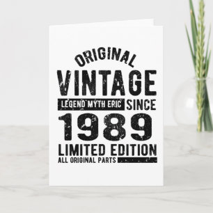  verjaardag 1989 kaart