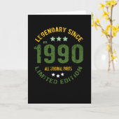  verjaardag 1990 kaart (Gele Bloem)
