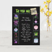 Verjaardag 1997 Leuke Trivia Feiten Kaart (Gele Bloem)