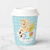 Verjaardag 1 Eenhoorn Paper Cup Papieren Bekers (Achterkant)