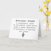 Verjaardag 2020, een grappig gedicht kaart (Gele Bloem)