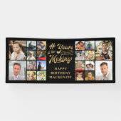 Verjaardag 20 Fotocollage Jaren in de maak Spandoek (Horizontaal)