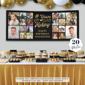 Verjaardag 20 Fotocollage Jaren in de maak Spandoek