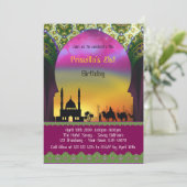 Verjaardag 21e uitnodiging, 21e, Arabisch, Marokka Kaart (Staand voorkant)