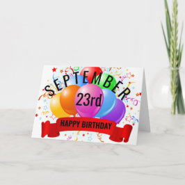 Verjaardag 23 september kaart