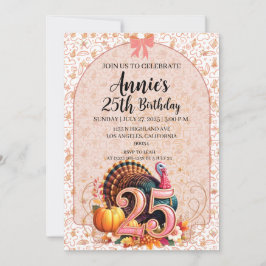 Verjaardag 25e Thanksgiving-vakantiedag Kaart