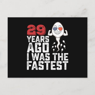Verjaardag 29 jaar geleden was ik het snelst briefkaart