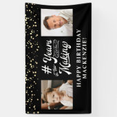 Verjaardag 2 foto's Jaar in het maken van aangepas Spandoek (Verticaal)