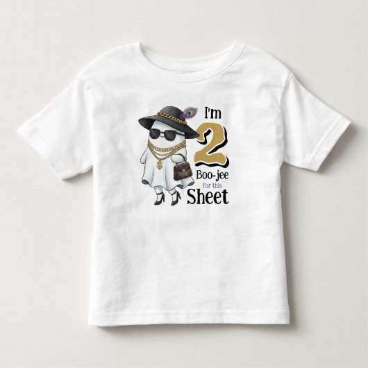 Verjaardag 2 Funny Ghost Two Boujee Halloween Kinder Shirts (Voorkant)