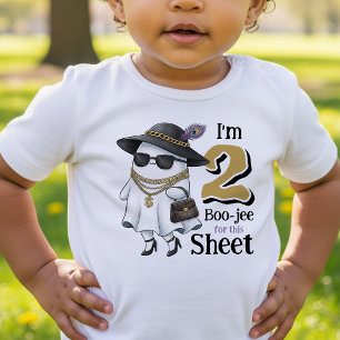 Verjaardag 2 Funny Ghost Two Boujee Halloween Kinder Shirts