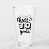 Verjaardag 30 jaar Proost op 30 jaar Bier/Drinken Glas (Achterkant)