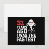 Verjaardag 31 Jaar Geleden Was Ik Het Snelst Briefkaart (Voorkant / Achterkant)