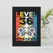 Verjaardag 36ste level vrijgespeeld 36 gamen retro kaart (Staand voorkant)