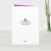 Verjaardag, 3e prinses gekleed in Paarse blauwe ju Kaart (Achterkant)