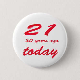 verjaardag 41 ronde button 5,7 cm