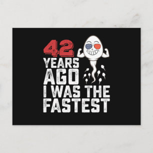Verjaardag 42 Jaar Geleden Was Ik Het Snelst Briefkaart