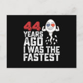 Verjaardag 44 jaar geleden was ik het snelste briefkaart (Voorkant)