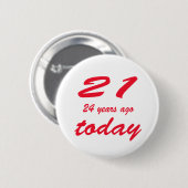 verjaardag 45 ronde button 5,7 cm (Voorkant /achterkant)
