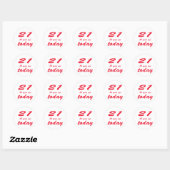 Verjaardag 47 ronde sticker (Vel)