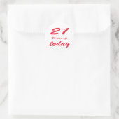 Verjaardag 47 ronde sticker (Tas)