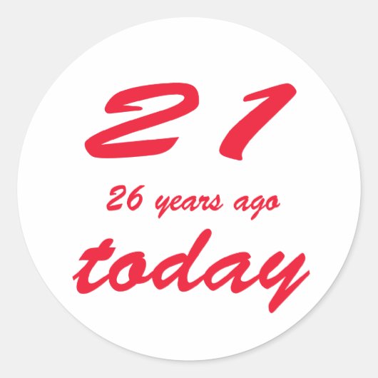 Verjaardag 47 ronde sticker (Voorkant)