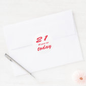 Verjaardag 47 ronde sticker (Envelop)
