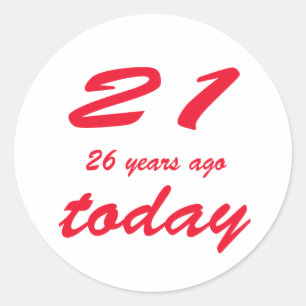 Verjaardag 47 ronde sticker
