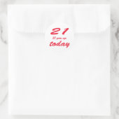 verjaardag 49 ronde sticker (Tas)