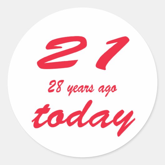 verjaardag 49 ronde sticker (Voorkant)