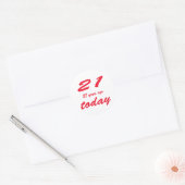 verjaardag 49 ronde sticker (Envelop)